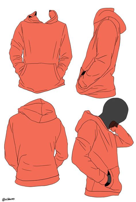 hood drawing reference|cropped hoodie drawing.